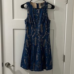 Blue lace dress